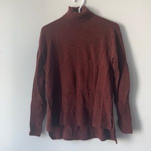 J Crew Deep rust wool turtleneck